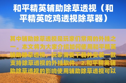 和平精英辅助工具-【揭秘】和平精英吃鸡概率飙升的独家秘籍，竟然是这个小工具(图2)